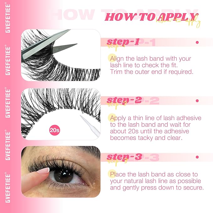 Cat Eye Lashes 13MM Short False Eyelashes Clear Band Natural Look Fluffy Faux Mink Lashes Wispy Soft Eyelashes Lightweight Handmade 8 Pairs Pack Eyelashes