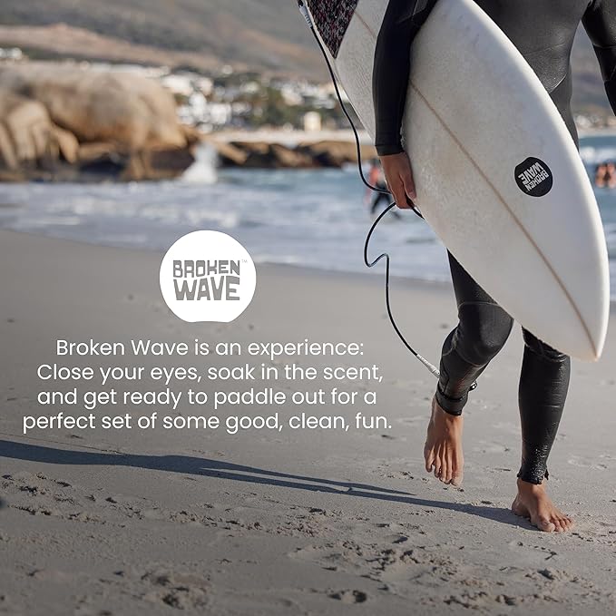 Broken Wave Body Wash Bar Soap | Moisturize, Nourish, Hydrate, Soothe All Skin Types | Natural Fragrance | Vegan, Cruelty, Sulfate, Paraben, and Plastic Free | Made in USA (2 Pack)