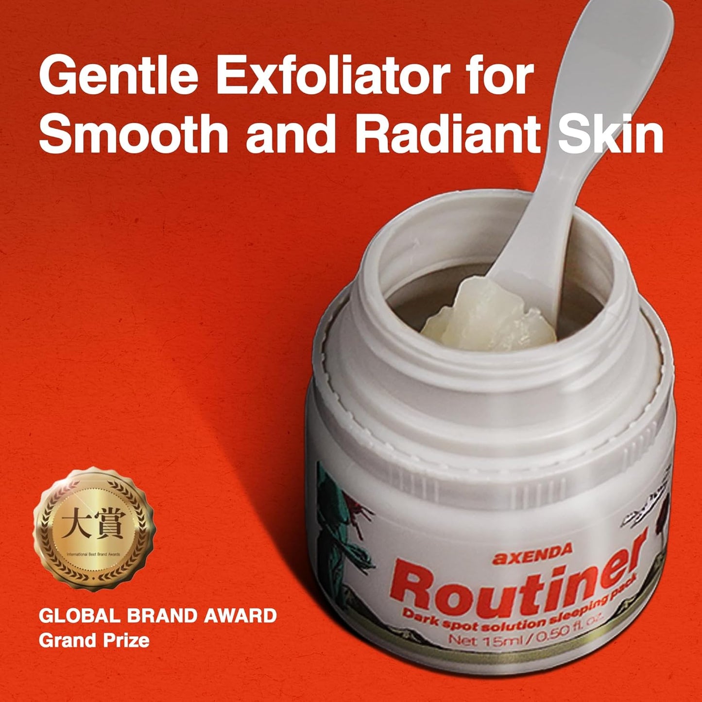 AXENDA Routiner, Gentle Exfoliating Sleeping Peel Pack, Dull, Pigmentation, Blackhead, Acne, Sensitive Skin, Korea skin care, AHA,BHA, PHA, 75ml/2.53 fl.oz.