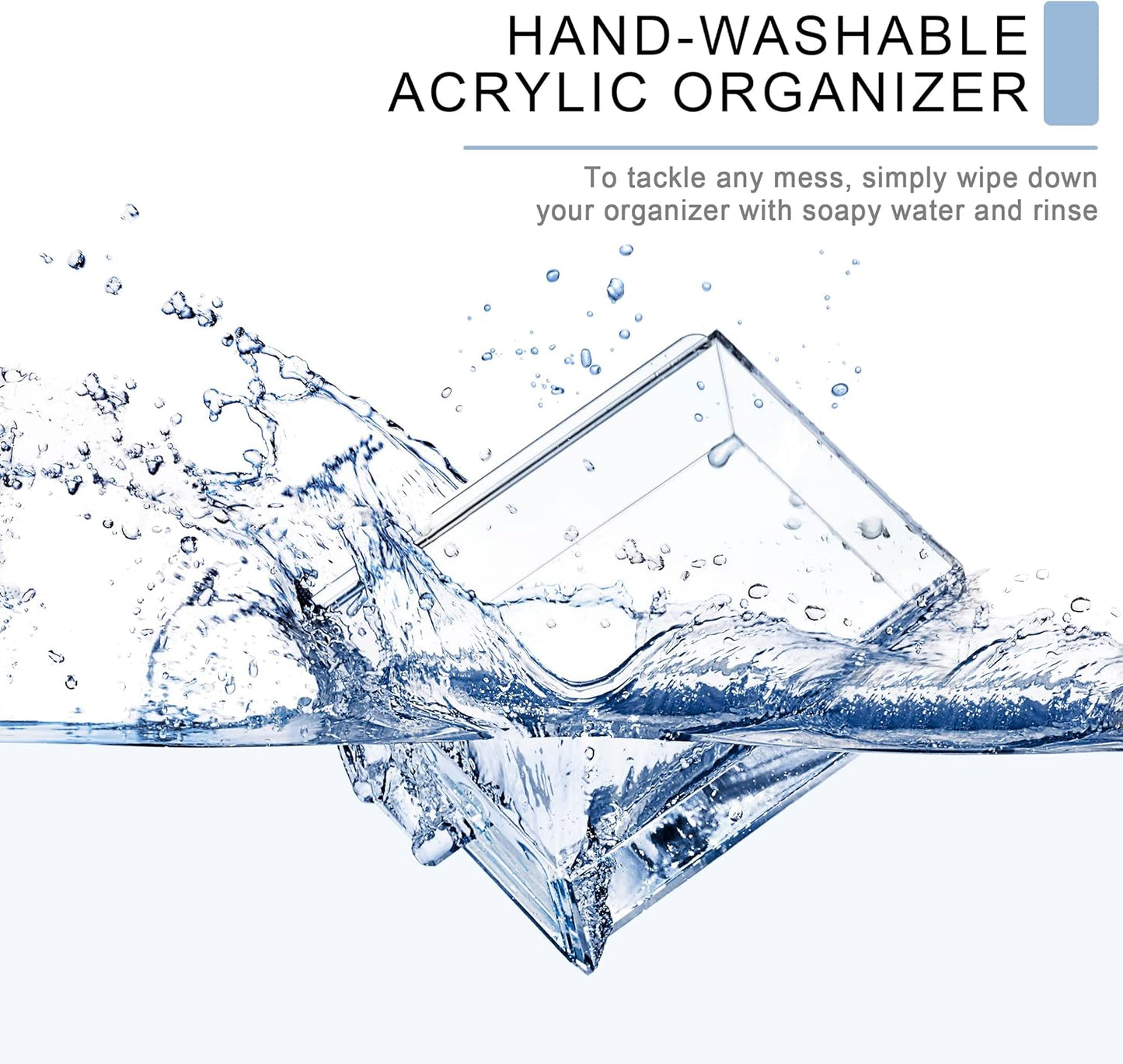 Sorbus Acrylic Makeup Organizer Set, 6-Drawer Vanity & Countertop Cosmetic Storage with Small & Wide Drawers, Clear Makeup Storage for Brushes, Lipsticks, Jewelry – Holiday Gift for Women & Teens