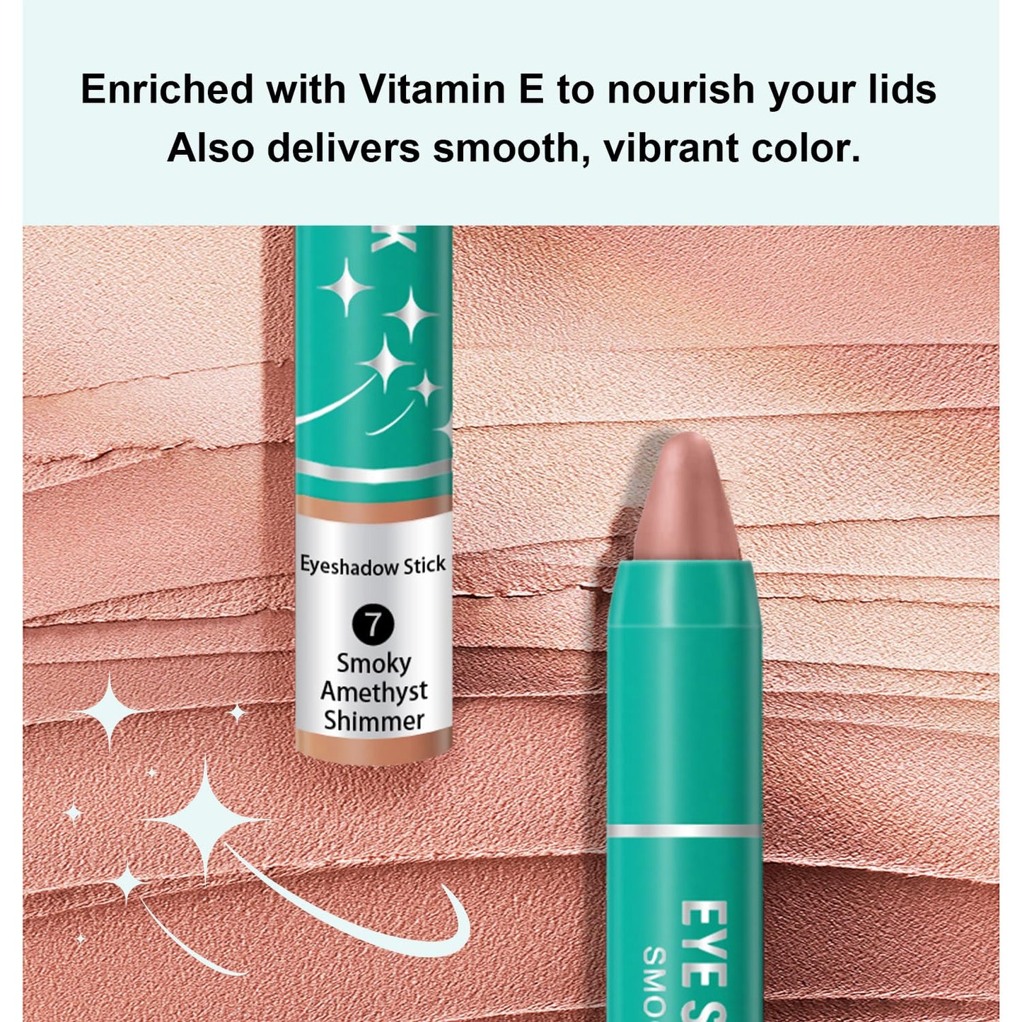 8Pcs Eyeshadow Stick, Cream Eye Shadow Brightener Sticks Set for Eyes, Champagne Pearl Taupe Bronze Cocoa Stone Putty Smoky Amethyst Shimmer Matte Pencil Eye Eye Liner Makeup Waterproof (SET A)