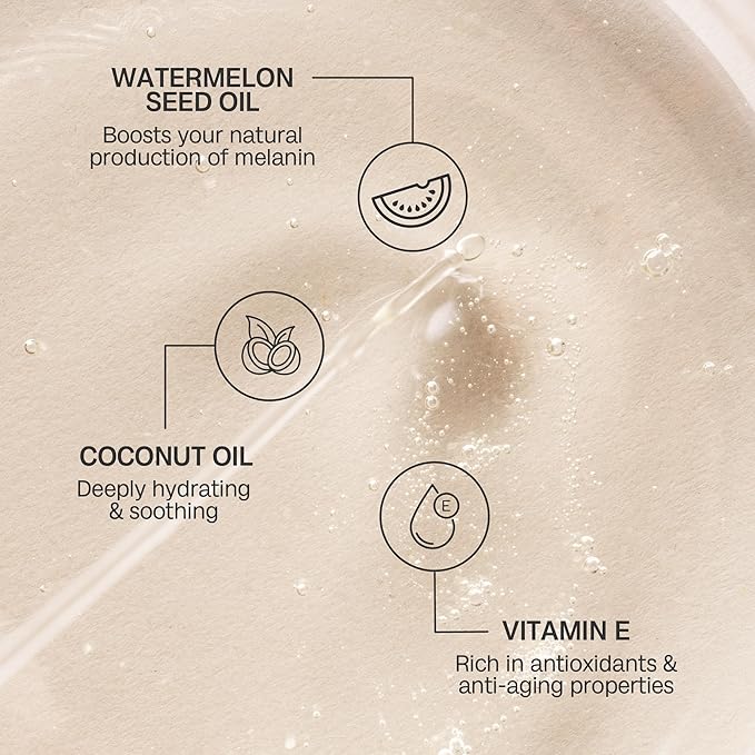 Bali Body Watermelon Tanning Oil SPF 6 | Infused with Natural Oil | Fruity Scent Summer Essential for Golden Deep Glow | Vegan, Cruelty Free (100ml/3.4 fl oz)