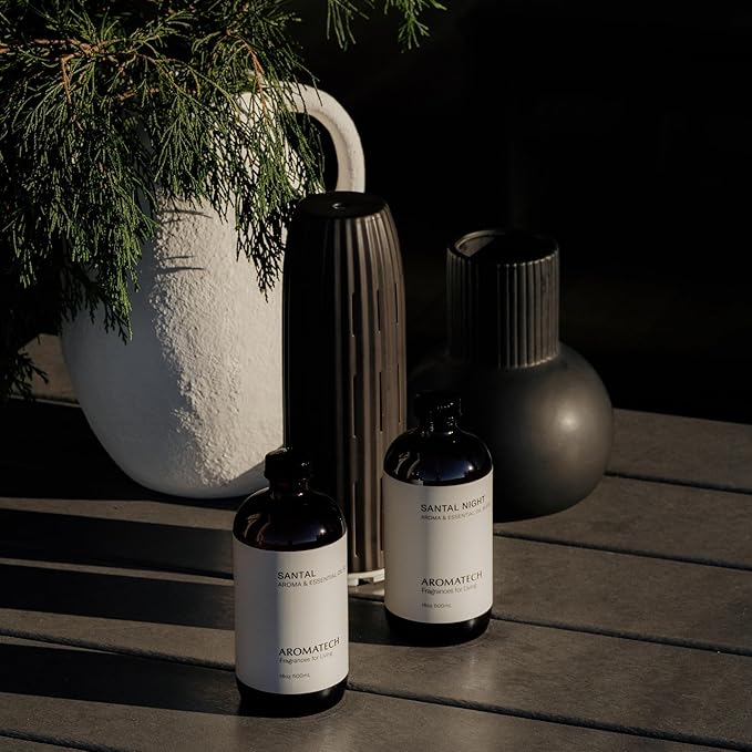 AromaTech Santal Aroma Essential Oil Blend: Luxury Hotel Inspired Aromatherapy with Amber, Vanilla, Cedar & Sandalwood for Ultrasonic Diffusers & Nebulizers - 2 fl oz, 60 mL