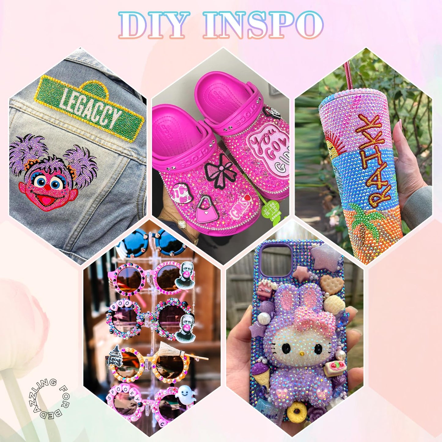 6600Pcs Resin Jelly Rhinestones with Tweezers for Crafting, Multi Colors 5mm Non Hotfix Flatback Gems, Bedazzling Crystal for DIY Crafts Clothing Tumblers Mugs Shoes Decor Nail Art