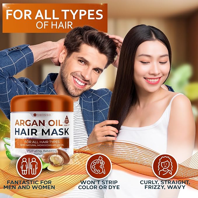 BELLISSO Argan Oil Conditioner and Moroccan Argan Oil Mask