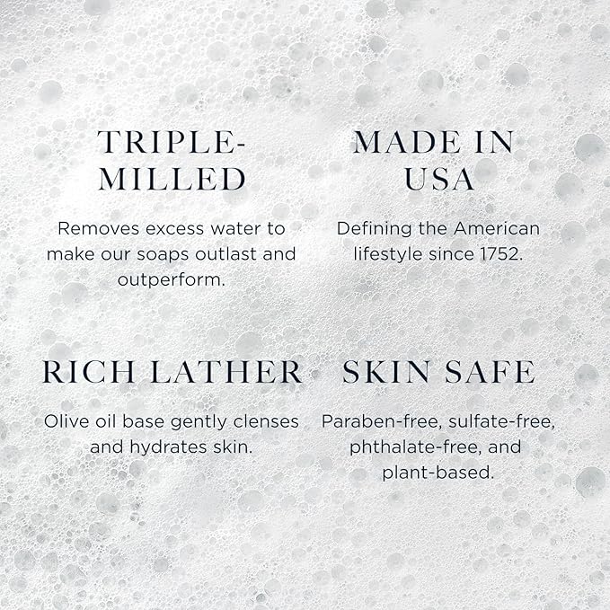 Caswell-Massey Men’s Bar Soap Gift Set - Newport, Oaire & Greenbriar - Moisturizing Triple-Milled Body Wash Bars for All Skin Types, Plant-Based & Essential Oils Formula, Made in USA, 3 x 5.8 oz