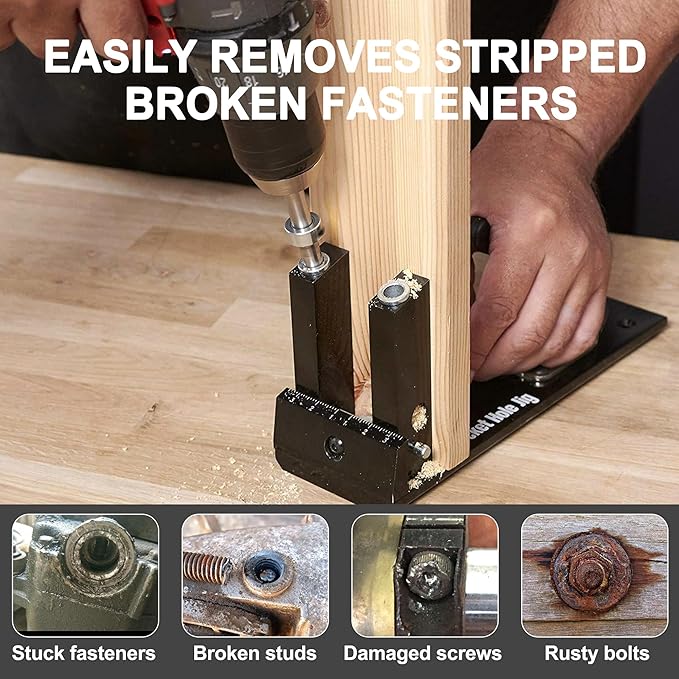 14Pcs Screw Extractor Set, Left Hand Drill Bit and Bolt Extractor Kit Easy to Remove Stripped Broken Damaged Screw Bolt and Nut Out, Reverse Drill Bit Extractor Set