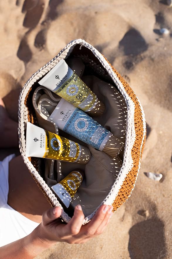 Bee and You After Sun Lotion, Aloe Vera, Propolis Extract, Cooling, Mineral-Based Zinc Oxide, Vitamin E, 100% Natural Sunburn Relief Treatment, 80ml