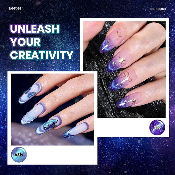beetles Jelly Gel Polish Set, 20 Colors Fall Halloween Nails Design Black Purple Blue Jelly Polish Changing Temperature Gel Soak Off UV LED Gel Nail Kit for DIY Nail Art