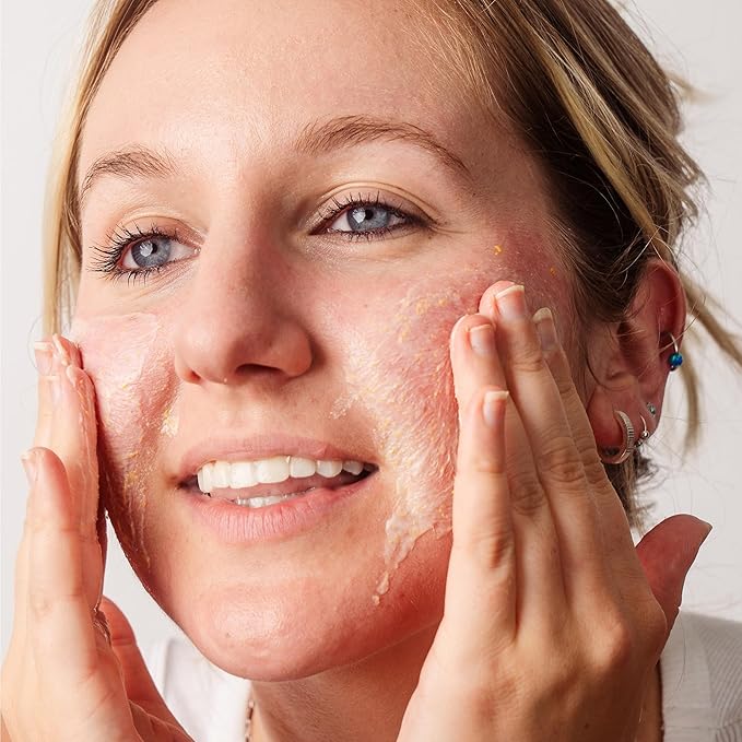 Beekman 1802 Oat + Goat Milk Exfoliating Face Scrub - Gentle Cleansing With Jojoba Bead Facial Exfoliator - Sensitive Skin Face Cleanser - Fragrance Free