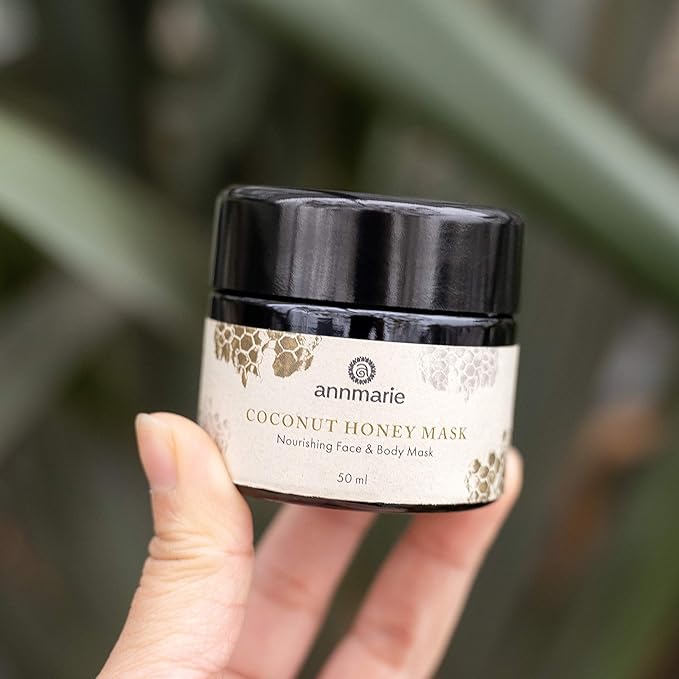 Annmarie Skin Care Coconut Honey Mask - With Extra Virgin Coconut Oil & Mountain Wildflower Honey, Moisturizing & Exfoliating Mask for Dull, Dry & Sun-Damaged Skin, All Skin Types (50mL, 1.7 fl oz)