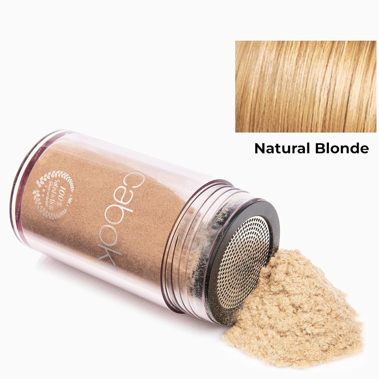 Caboki Hair Loss Concealer. All-Natural, Plant-Based Hair Building Fiber. Covers Bald Spot and Thinning Hair. Makes Thin Hair Look 10X Fuller Instantly (30G, 90-Day Supply). Natural Blonde