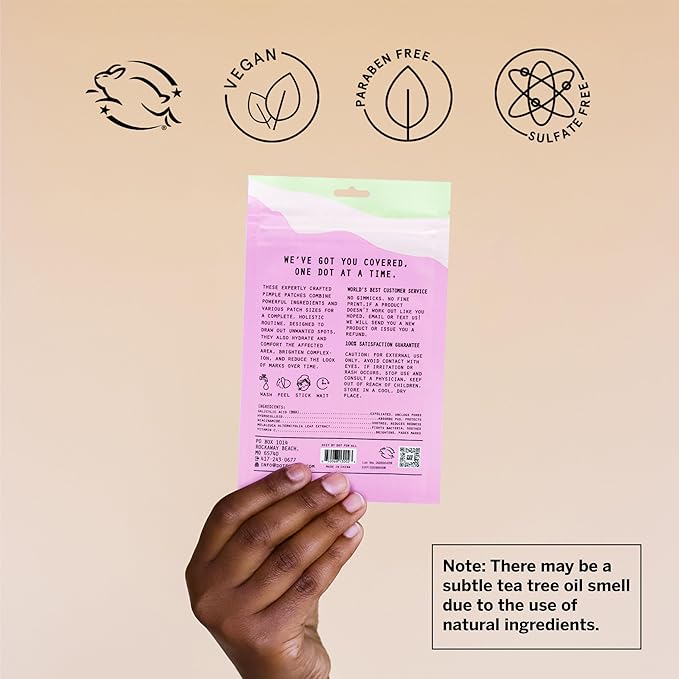 Dot Pimple Zit Patches for Face – Dermatologist Recommended & Ranked 1 for Most Effective Blemish Support – All Natural Hydrocolloid Acne Stickers with Vitamin C & Salicylic Acid (8 & 12 mm, 36 ct)