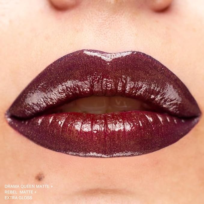 The Lip Bar - Nonstop Liquid Matte Lipstick, Rebel (Deep Burgundy) - High Pigment - One Swipe - Long Lasting - Jojoba Oil, Vitamin E - Vegan, Gluten Free, Cruelty Free - Makeup & Cosmetics - .24 fl oz