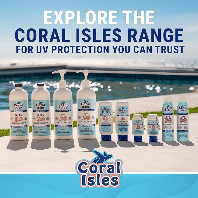 Sunscreen SPF 30 | Hawaii Compliant as Reef Safe | Octinoxate & Oxybenzone Free | Broad Spectrum UVA/UVB Protection | Water Resistant 80 Min. | Fragrance Free | 6 Fl Oz (Pack of 1))