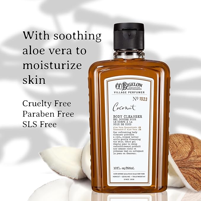 C.O. Bigelow Coconut Apothecary Duo Skin Care Gift Set, Body Wash & Body Lotion, Liquid Soap & Moisturizing Lotion, Set of 2, 10 Fl Oz