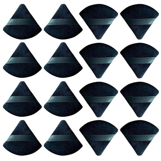 16 pcs Triangle Powder Puff Makeup Puff:Setting Powder Puff Powder Puffs for Face Powder for Loose Powder Cosmetic Foundation Makeup Sponge Beauty Blender