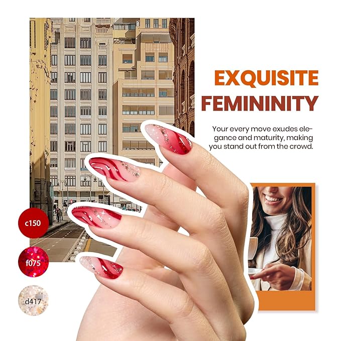 Beetles Gel Nail Polish Kit with Uv Light, 75PCS Gel Polish Starter Kit with Base Top Coat Exquisite 45 Colors Femininity Burgundy Red Green Nude Polish Nail Art Gift for Women