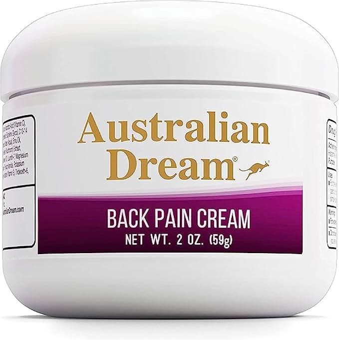 Australian Dream Back Pain Cream - Soothing, Non-Greasy Muscle Pain Relief Cream - Good for Neck, Back, Body, or Muscle Aches - 2 oz Jar