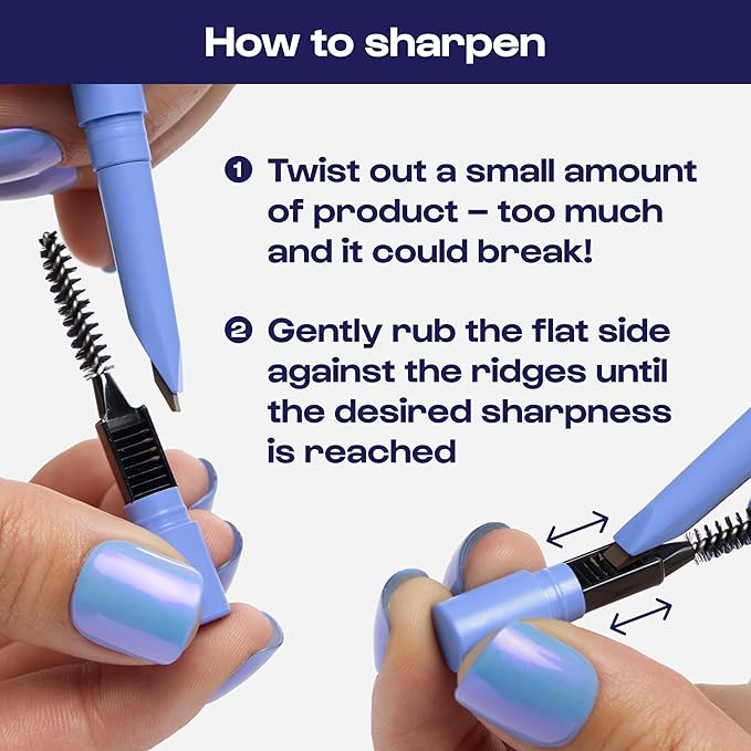 ALLEYOOP Swift Eyebrow All-In-1 Brow Definer with Built-In Sharpener & Spoolie Brush, Water & Smudge Resistant and Eyebrow Pencil for Women, Natural Matte Finish, Vegan, Cruelty-Free (Medium Brown)