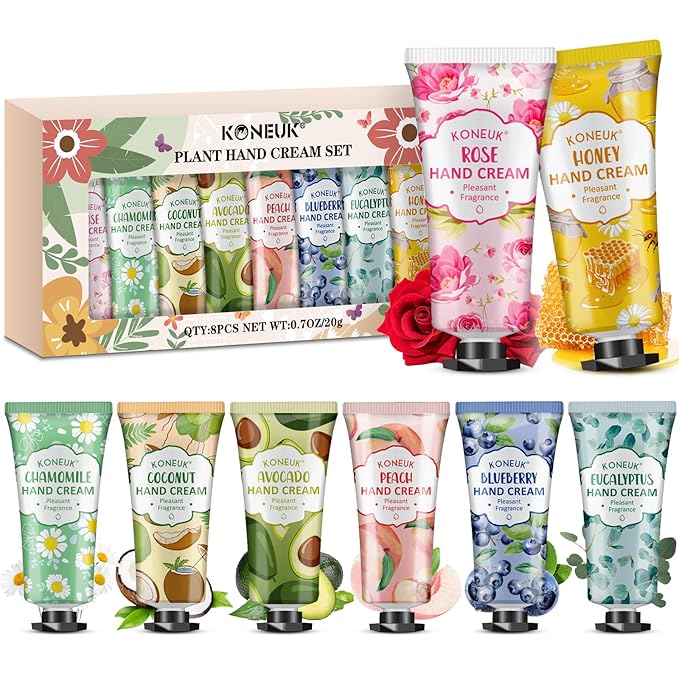 8 Pack Hand Cream Gifts Set For Women, Mini Hand Lotion Travel Size for Dry Cracked Hands, Bulk Hand Cream for Mom Gifts, Bridal Shower Favors, Birthday Gifts and Small Gifts for Women