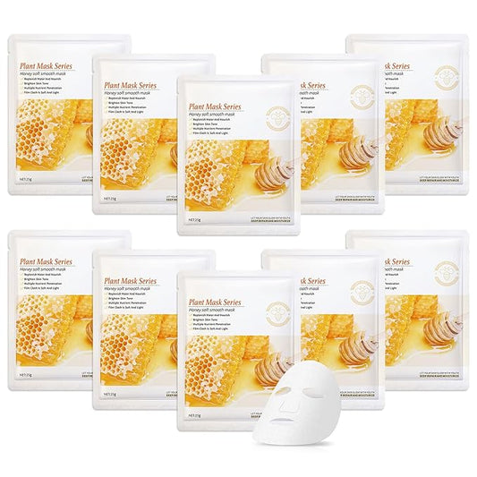 10 Pack Variety Facial Sheet Masks Skin Care Set, Hydrating Bulk Sheet Face Masks Skincare Gifts Set for Women Men, Long Lasting Moisturizing Face Mask Skincare for All Skin Type（B7)