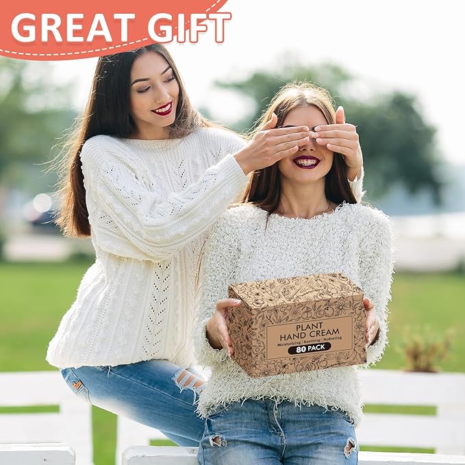 80 Pack Hand Cream Set for Dry Cracked Hands, Bulk Hand Lotion Travel Size for Thank You Gifts, Mini Hand Cream for Adult Party Favors, Birthday Gifts and Bridal Shower Gifts for Guests