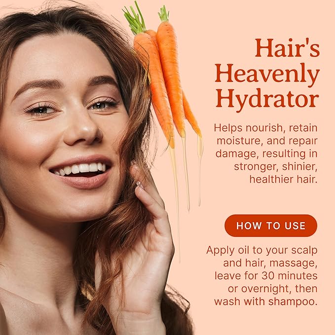 Bella Terra Oils - Organic Carrot Seed Oil 8 oz - Not Just for Tanning, Packed with Antioxidants, Cold-Pressed for Ultimate Skin Embrace & Natural Shine