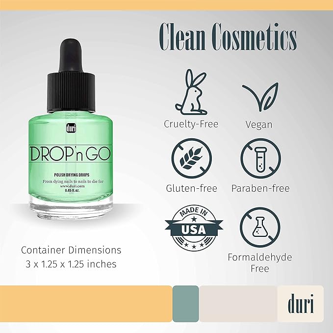 Duri Cosmetics, Drop'n Go Quick Dry Nail Drops (Drop'n Go (Pack of 2))