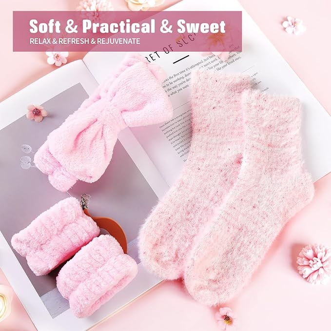 Birthday Gifts for Women, Gift Basket for Mom Wife Sister Her Friends, Luxury Self Care Spa Set with Blanket, Thank You Get Well Soon Holiday Gifts Box for Mother Valentine Day (Pink)