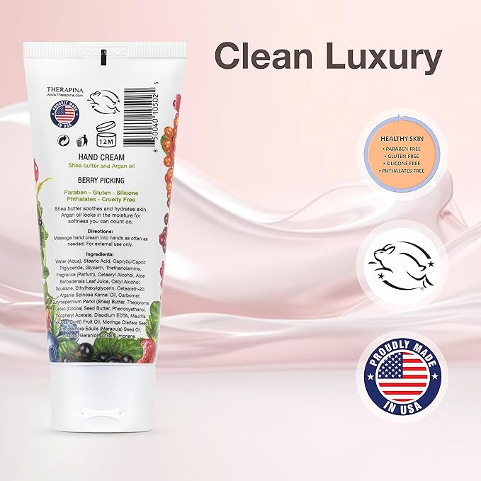 Aromatherapy Hand Cream for Dry Skin – Shea Butter Hand Cream for Women and Men with an Awakening, Long-Lasting Berry Picking Scent – Vegan Hand Cream Lotion for Dry Skin, 3 Oz.