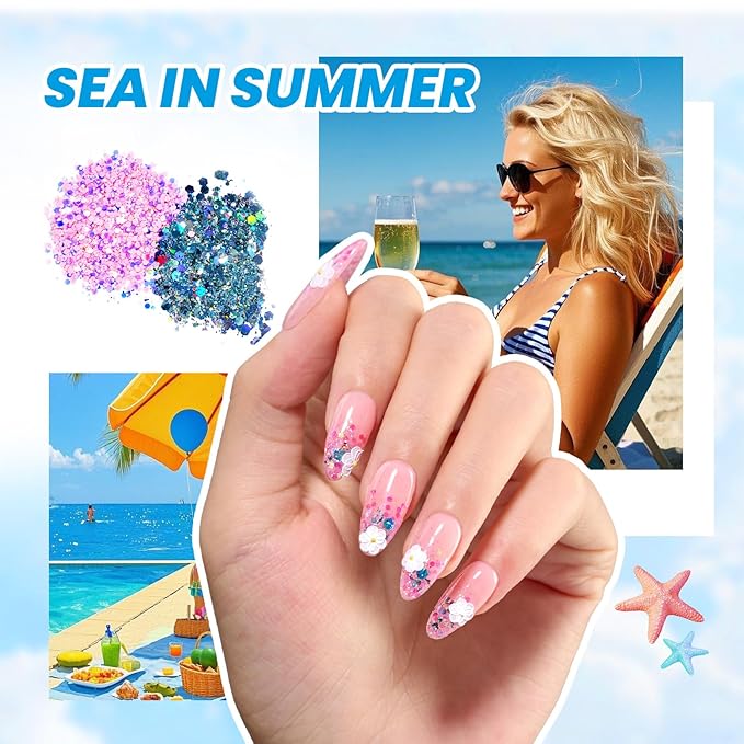 Beetles Gel Nail Polish Kit with U V Light: 34pcs Gel Polish Set Popular 20 Colors with Base Matte & Glossy Top Coat, Medium Coffin Press on Nails Accessories DIY Salon Gifts for Women Teen Girls