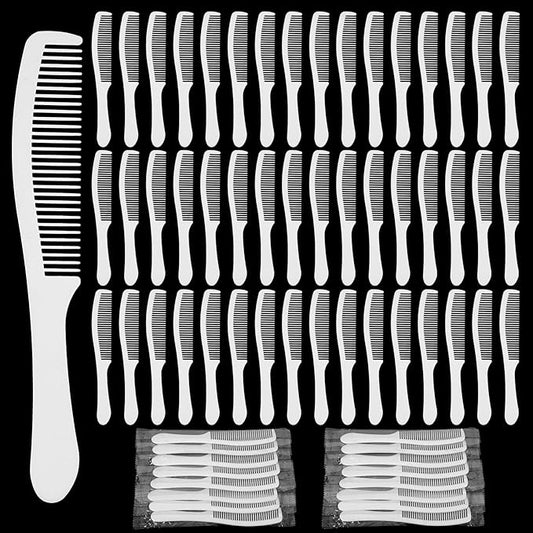 200Packs Individually Wrapped Bulk Combs, Disposable Combs in Bulk Plastic Mini Travel Combs with Long Handle for Homeless, Hotel, Shelter, Nursing Home, Charity (White, 6.3 x 0.94'')
