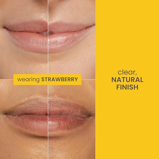 Burt’s Bees Lip Milk, Daily Lip Moisturizer, Sweet Strawberry, Vitamin Enriched Moisturizing Lip Balm with Almond Milk and Jojoba Oil, Hydrating for Softer Lips, 1 Tube, 0.34 Fl Oz