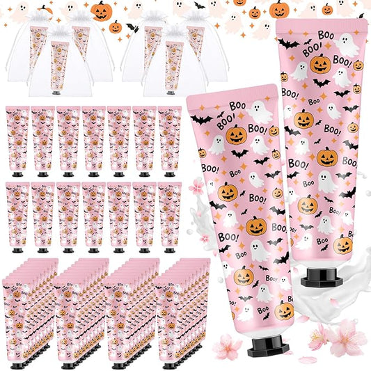 48 Sets Pink Halloween a Little Boo Is Almost Due Hand Cream Gifts Bulk Baby Shower Hand Cream Travel Size Lotion Bulk Fall Thanksgiving Party Supplies Favors Birthday Wedding for Guest