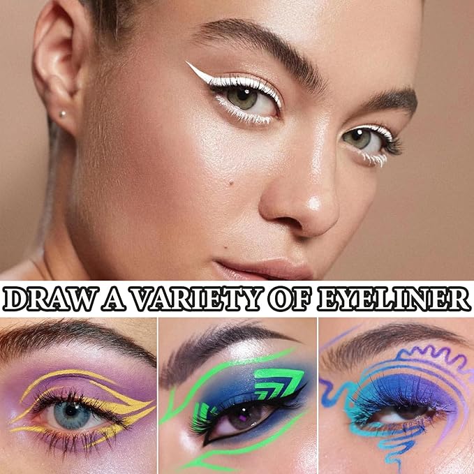 12 PCS Eyeliner Pencils,Professional Long Lasting Waterproof Makeup Pencils,Highly Pigmented Inner Corner Eye Highlighter Eyeliner Pencil Eye Liner Pen Sets for Women