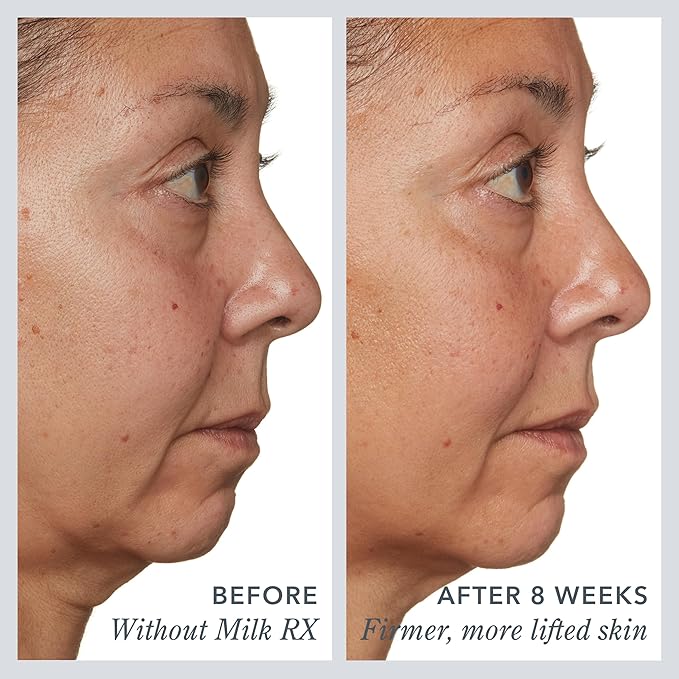 Beekman 1802 Milk RX Advanced Better Aging Face Cream Mini, Goat Milk Protein Exosomes & Polypeptide Facial Moisturizer, Doctor Formulated for Collagen Boosting & Firming, Fragrance Free, 0.51 Fl Oz