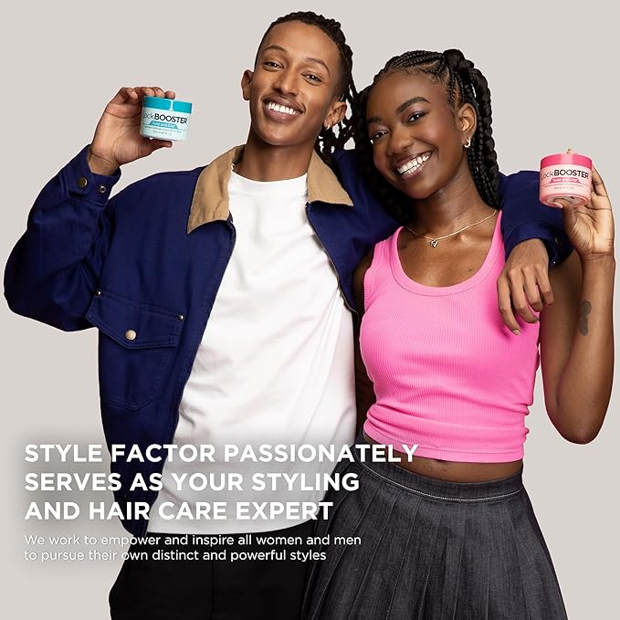 Style Factor Lock BOOSTER Twist & Grip Braid Gel (10.1 Oz.) with Rosehip Oil— Strong Hold, Flake-Free, Frizz-Free Hair Braiding Gel for Defined & Long-Lasting Twists, Locs & Braids