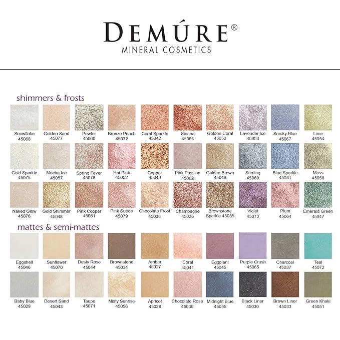 Demure Mineral Eye Shadow (Plum) - Shimmer, Loose Powder, Glitter Eyeshadow - Organic, Natural, Professional Makeup