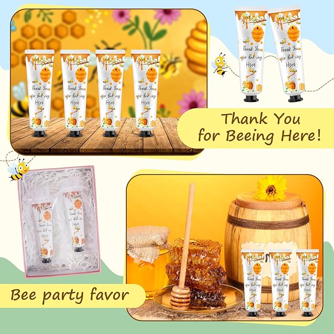 48 Sets Honey Hand Cream Gifts Bulk Baby Shower Hand Cream Travel Size Lotion Bulk Fall Thanksgiving Party Supplies Favors Birthday Wedding for Guest
