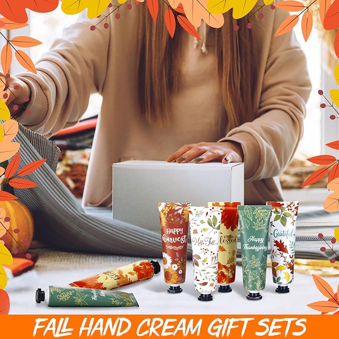 20 Pcs Fall Hand Lotion Bulk Gifts for Women Maple Leaves Hand Cream Gift Natural Botanical Fragrance Lotion for Chapped Hands 30ml Mini Travel Working Autumn Thanksgiving Party Supplies