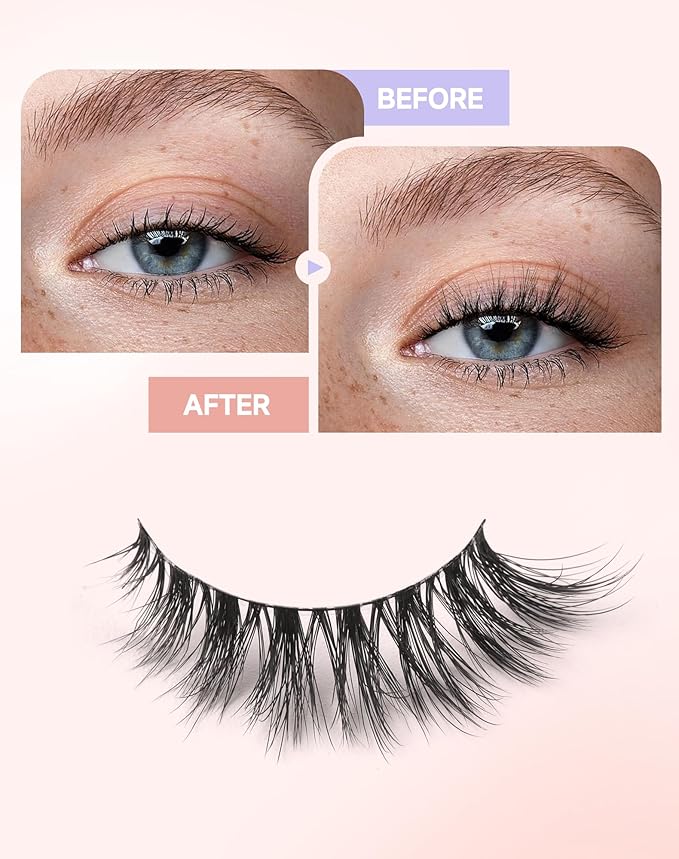 Cat Eye Lashes False Eyelashes Wispy Natural Lashes Mink Lashes Fluffy False Lashes Volume Natural Eyelashes Flared-05