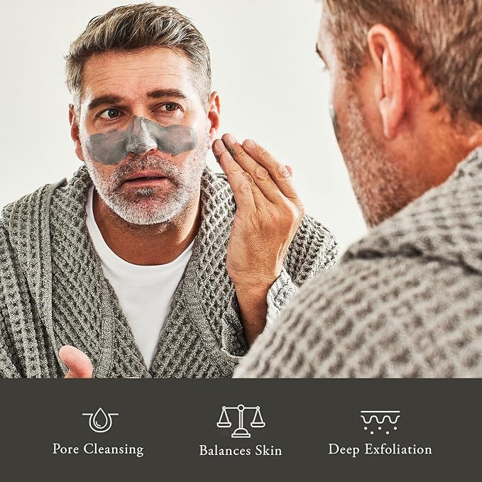 Caldera + Lab The Deep | Men's Organic Hydrating Clay Face Mask for Dry, Sensitive, & Normal Skin – Vegan, Natural & Antioxidant Packed Exfoliating Skincare Facial Treatment