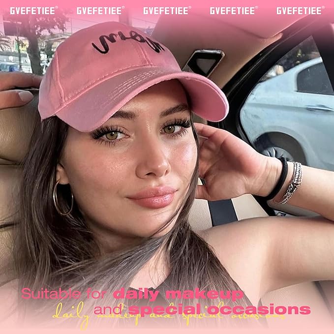 Cat Eye Lashes 8 Pairs Mink False Eyelashes Natural Look Soft Faux Mink Lashes Fluffy Wispy Lashes Handmade Lightweight Fox Eye D Curl Comfortable Clear Band Eyealshes