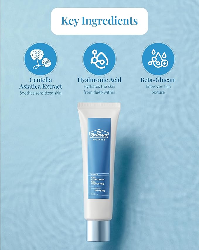 Advanced Cica Hydro Cream Special Set (2fl oz*2, Pack of 2) - Soothing, Barrier-Strengthening Face Moisturizer for Sensitive Skin. Korean Skin Care. Centella Asiatica
