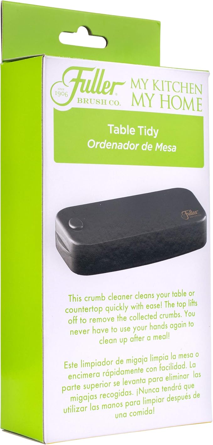 Fuller Brush Premium Table Tidy - Portable Handheld Crumb Remover Sweeps Crumbs & Dry Spills on Fabric Tablecloth Placemats & Tabletop Surfaces Comes in 3 Colors Available in Singles & Packs of 2 or 6
