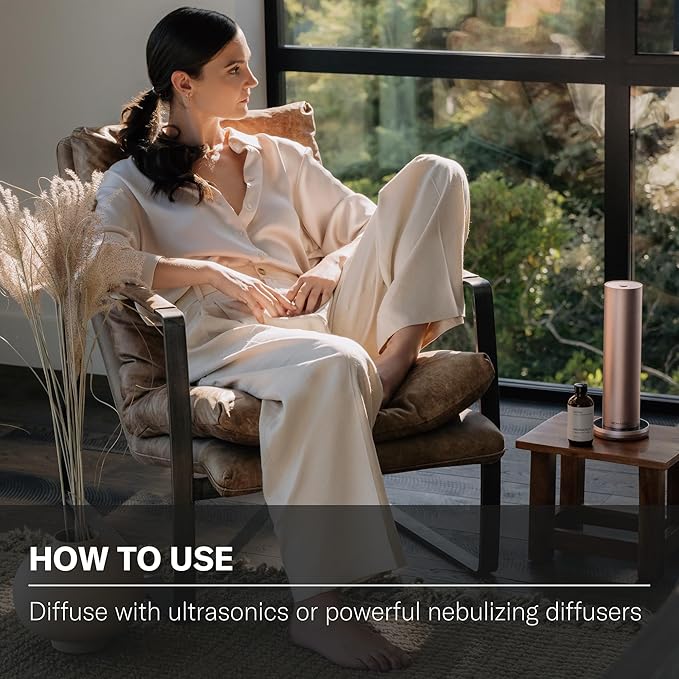 AromaTech Santal Aroma Essential Oil Blend: Luxury Hotel Inspired Aromatherapy with Amber, Vanilla, Cedar & Sandalwood for Ultrasonic Diffusers & Nebulizers - 2 fl oz, 60 mL