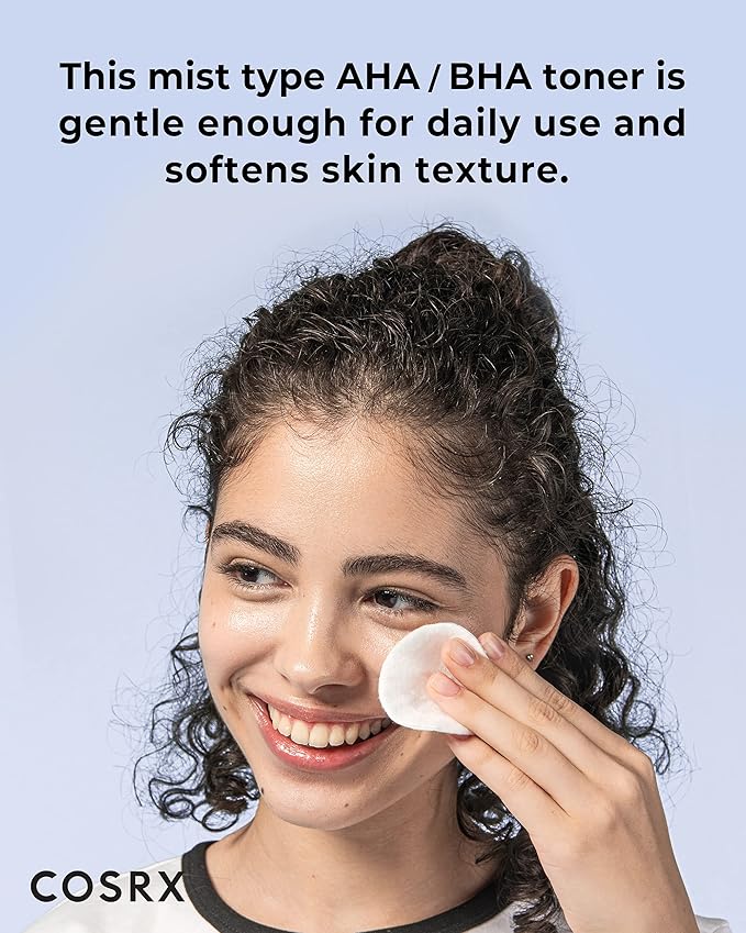 COSRX AHA/BHA Treatment Toner, Facial Exfoliating Spray for Whiteheads, Pores, and Uneven Skin, 9.46 fl.oz/ 280ml, Not Tested on Animals, No Parabens, No Sulfates, Korean Skin Care