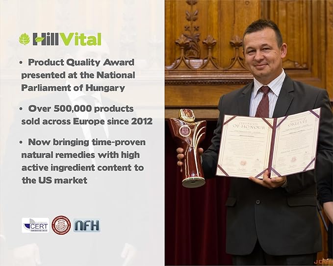 HillVital Joint and Muscle Support – Sore Muscle Relief, Comfort Balm for Aching Joints, Neck, Hands, Feet, Back, Non Greasy Body Rub Sore Muscles Cream, Strong Topical Mixture for Pain Complaints