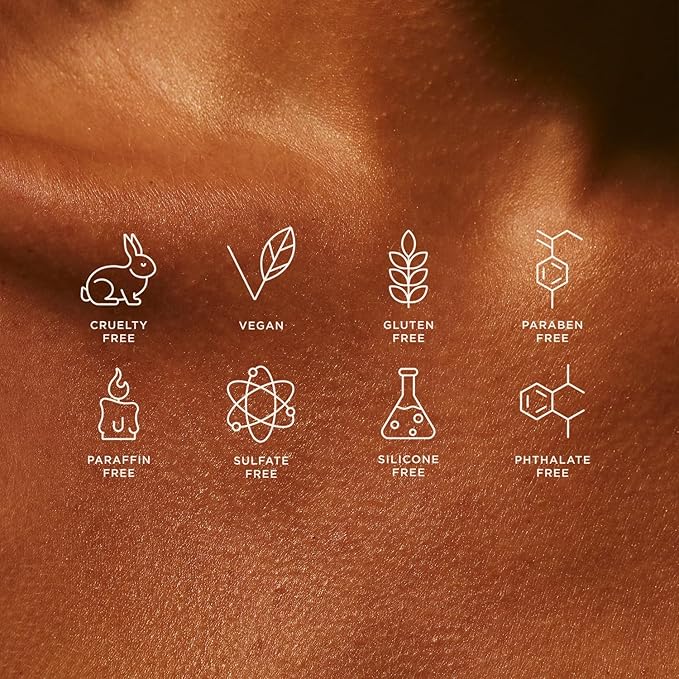 '+ Lux Unfiltered N°32 Deep Gradual Self Tanner, Hydrating Self Tanning Lotion with Shea Butter & Squalane - Non-Sticky, No Transfer, Natural-Looking Tan - Vegan & Cruelty-Free Sunless Tanner - Santal